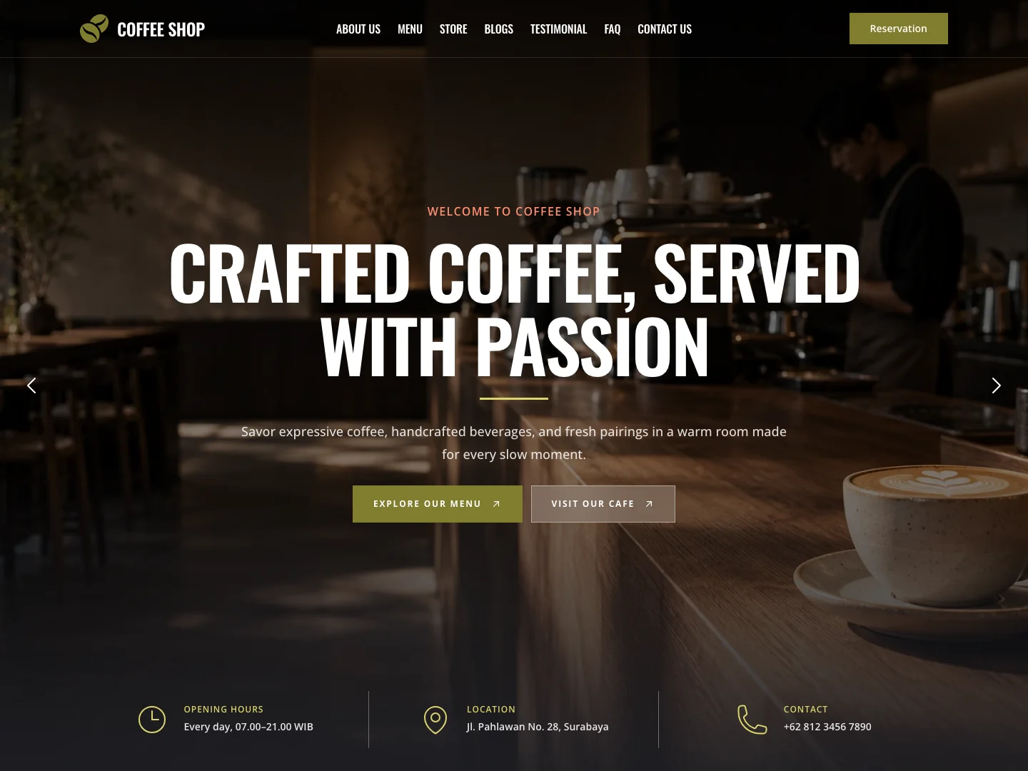 Preview theme Template 1